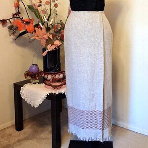 Vintage CLICHY Beige Maxi Skirt Women’s Fall Winter VTG Skirts Tag Size 8